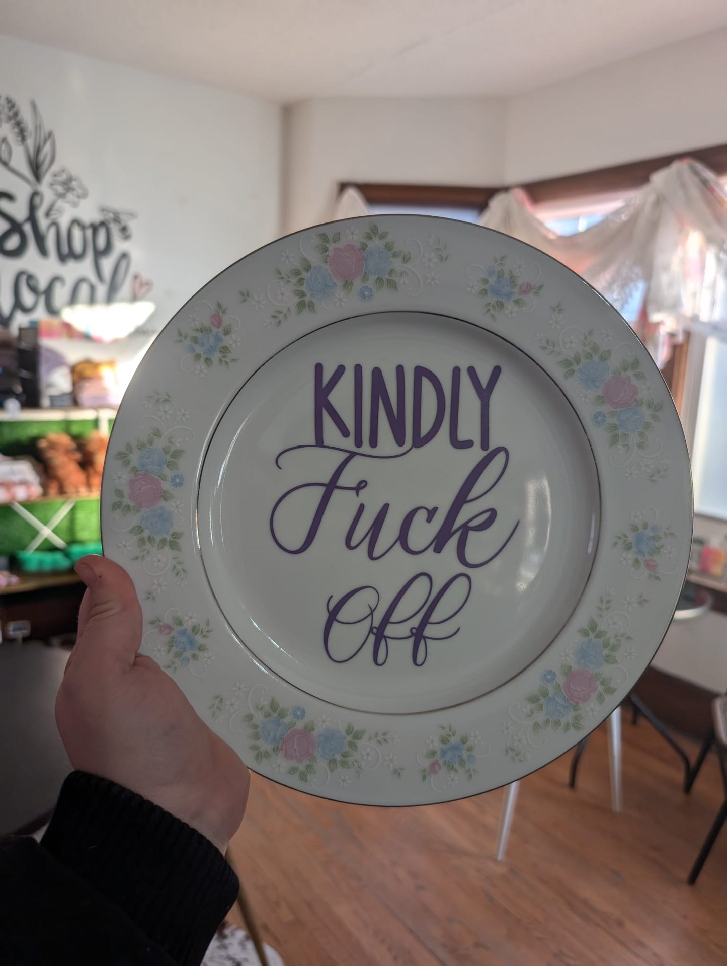 Decorative Vintage Plate, Offensive, Funny Gift, Rude Gifts, Cheeky Gift, Funny Home Decor, Vintage China (Copy)
