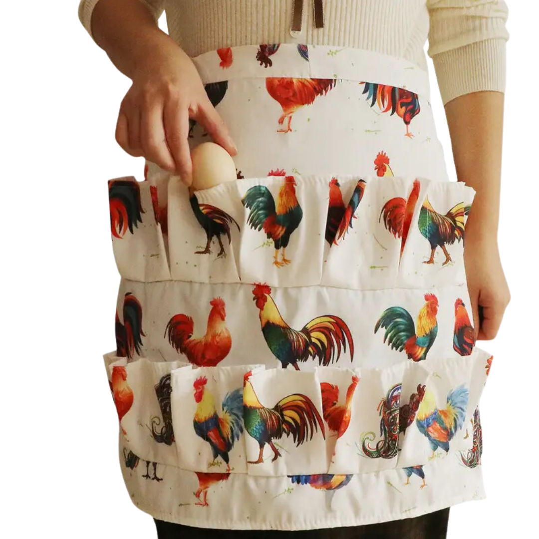 Rooster Egg Apron