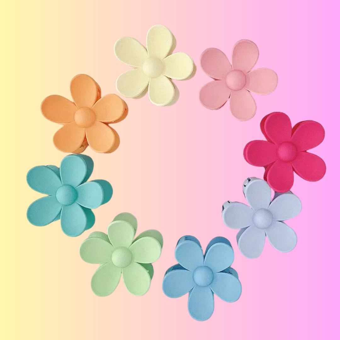 Large Flower Clips