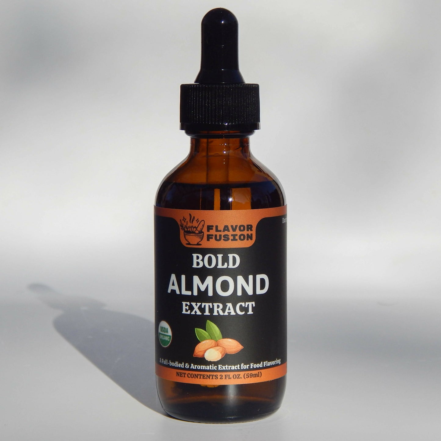 FLAVOR FUSION Organic Almond Extract- 2 fl oz