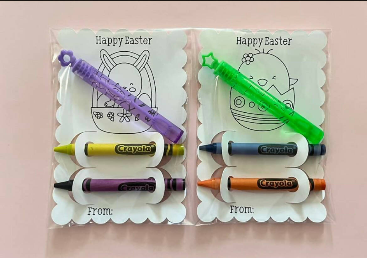 Crayon bubble cards