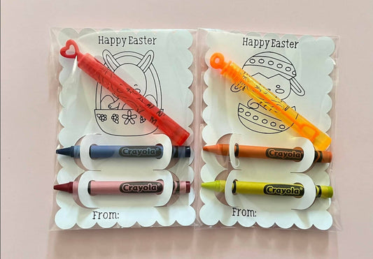 Crayon bubble cards